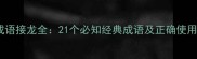 皇字成语接龙全21个必知经典成语及正确使用场景