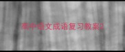 高中语文成语复习教案