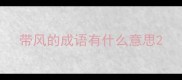 带风的成语有什么意思