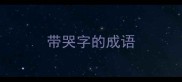 带哭字的成语