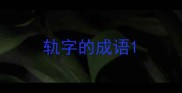轨字的成语