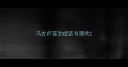 马在前面的成语有哪些