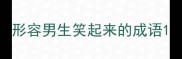形容男生笑起来的成语