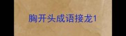 胸开头成语接龙