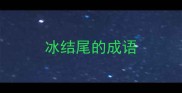 冰结尾的成语