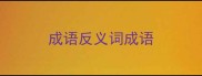 成语反义词成语