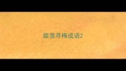 踏雪寻梅成语