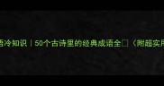 诗中成语冷知识50个古诗里的经典成语全附超实用记忆法
