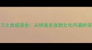 趣味学习之音成语全从拼音发音到文化内涵的深度解读