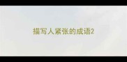 描写人紧张的成语