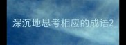 深沉地思考相应的成语