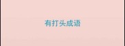 有打头成语