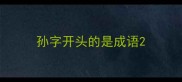 孙字开头的是成语