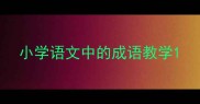 小学语文中的成语教学