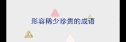 形容稀少珍贵的成语