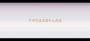 不字打成语是什么成语