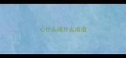 心什么诚什么成语