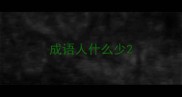 成语人什么少