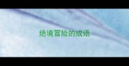 绝境冒险的成语