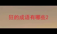 狂的成语有哪些