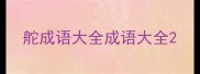 舵成语大全成语大全