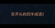 舌开头的四字成语