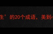 月满人间含月生的20个成语美到心尖尖的浪漫文学密码