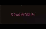 买的成语有哪些