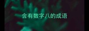 含有数字八的成语