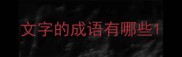 文字的成语有哪些