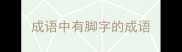 成语中有脚字的成语