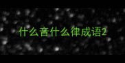什么音什么律成语