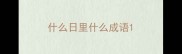 什么日里什么成语