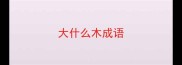 大什么木成语