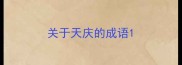 关于天庆的成语