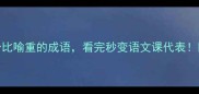 10个比喻重的成语看完秒变语文课代表