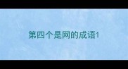 第四个是网的成语