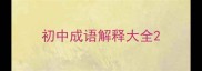 初中成语解释大全