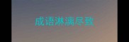 成语淋漓尽致