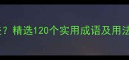 常见媒成语有哪些精选120个实用成语及用法附学习资料