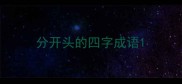分开头的四字成语
