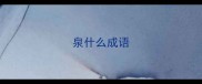 泉什么成语