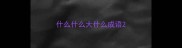 什么什么大什么成语