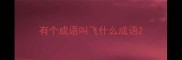 有个成语叫飞什么成语