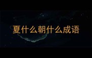夏什么朝什么成语