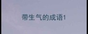 带生气的成语