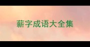 薪字成语大全集
