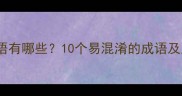 过分的成语有哪些10个易混淆的成语及正确用法