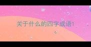 关于什么的四字成语