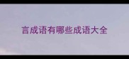 言成语有哪些成语大全